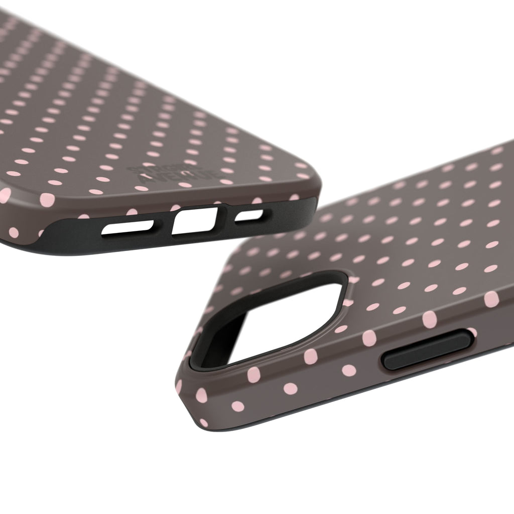 “Straw choc dots” protective phone case