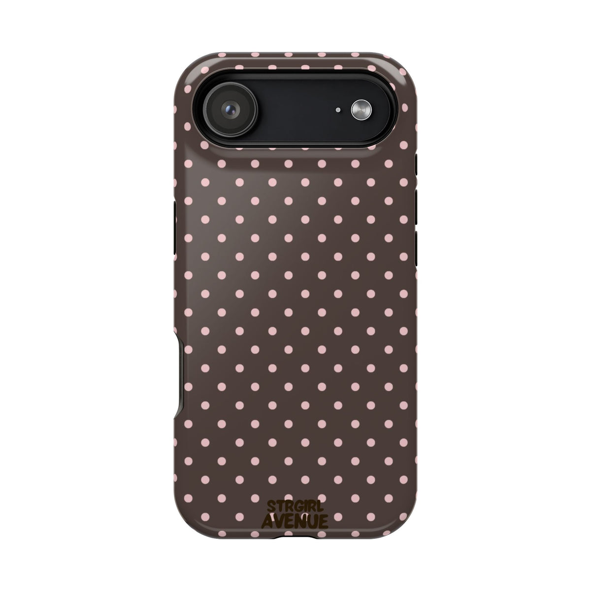 “Straw choc dots” protective phone case