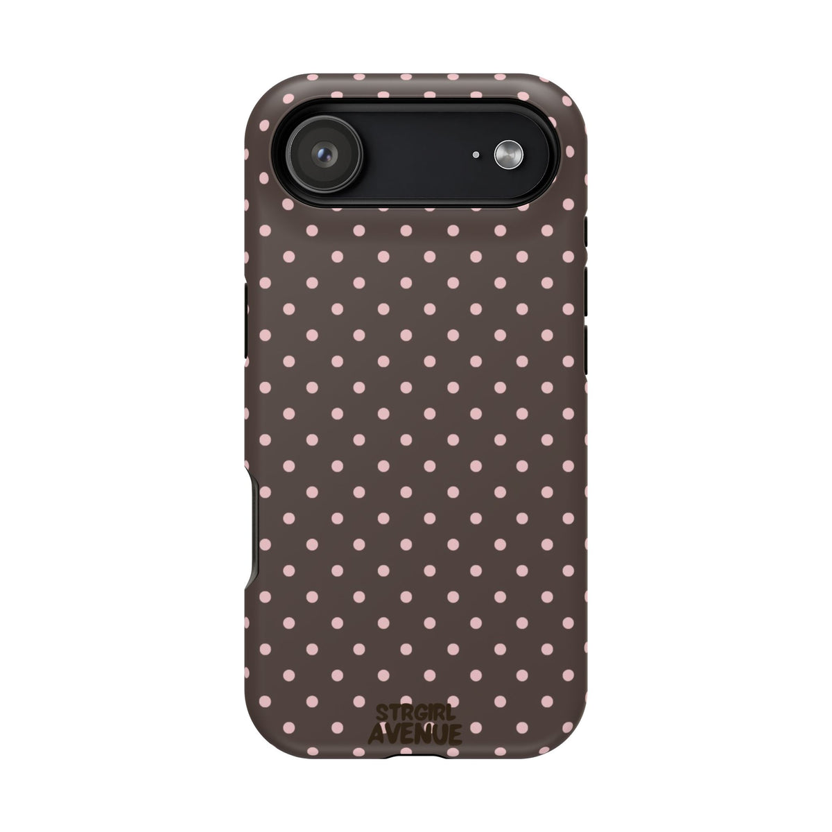 “Straw choc dots” protective phone case