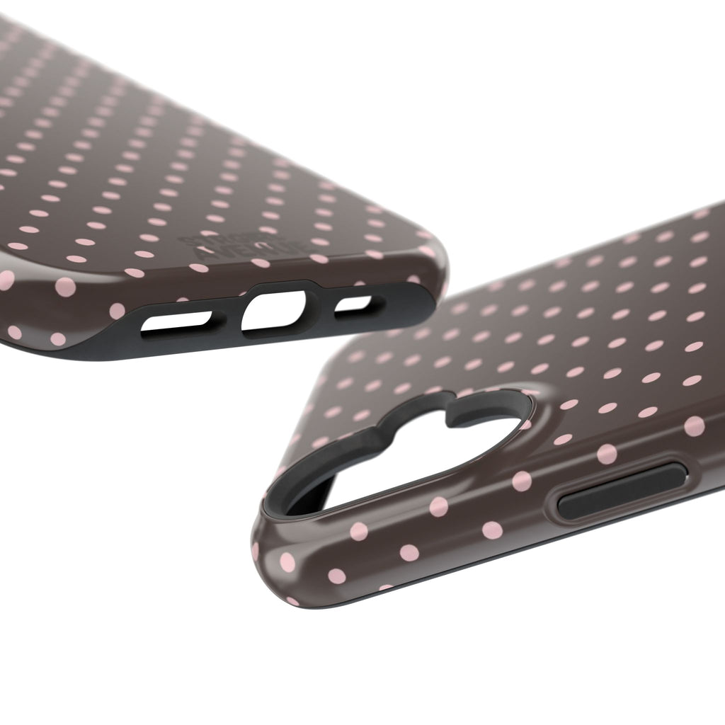 “Straw choc dots” protective phone case